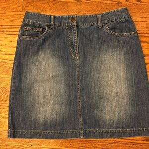 Boden Denim Mini Skirt